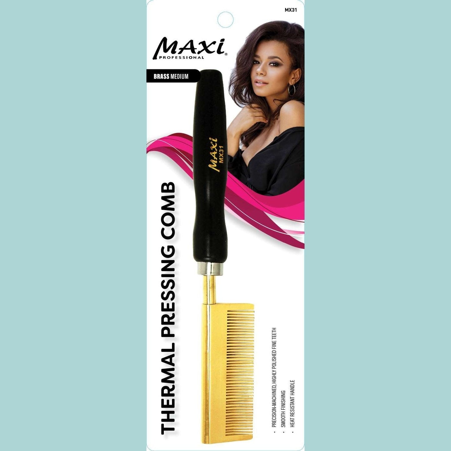Maxi Hair Tool Pressing Comb Brass