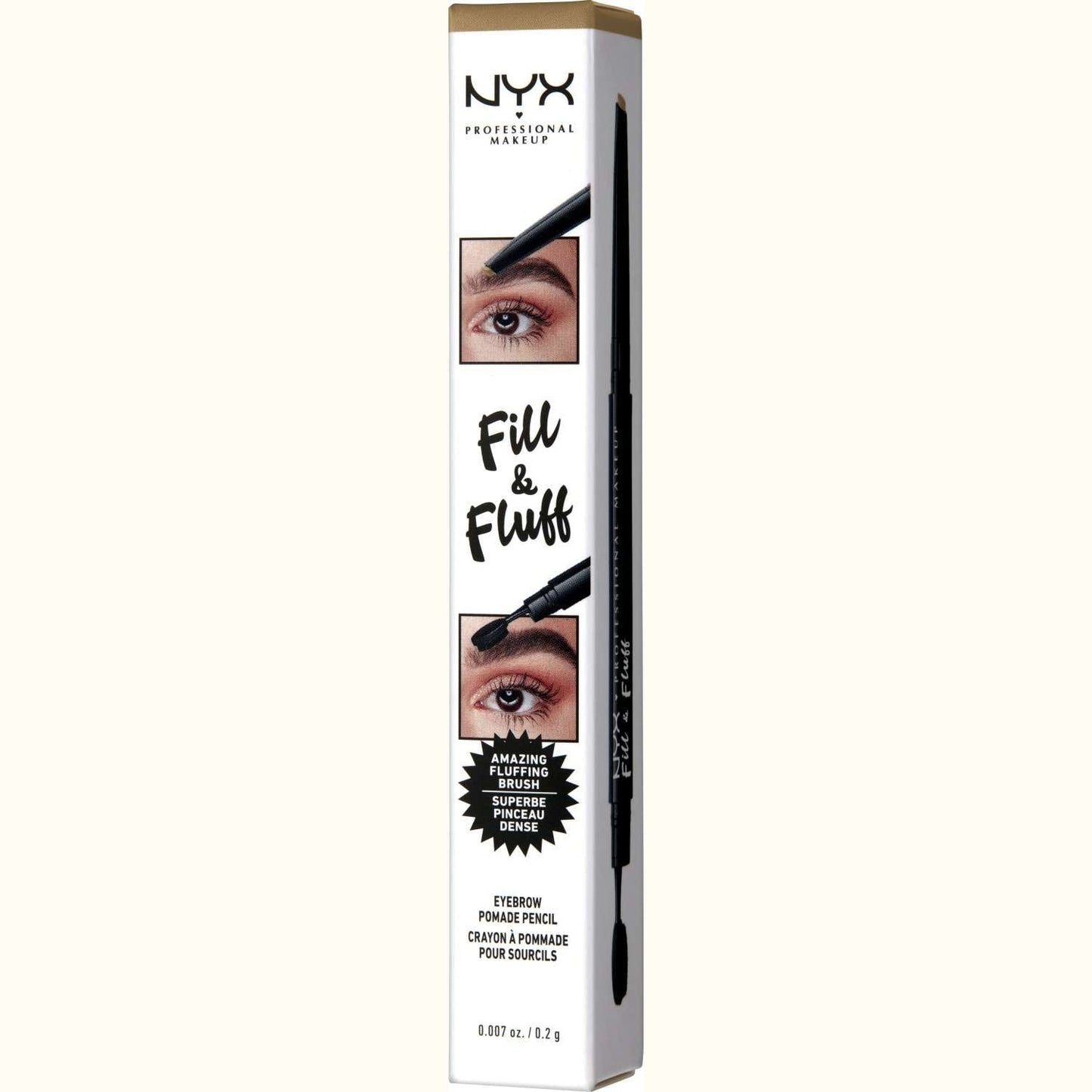 NYX Fill Fluff Eyebrow Pomade Pencil 01 - Blonde 0.007 Oz