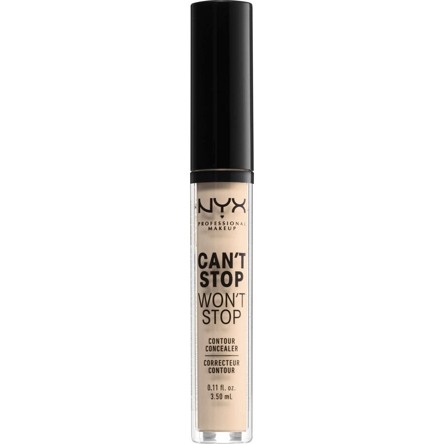 NYX Cant Stop Wont Stop Contour Concealer 4 - Light Ivory 0.11 Fl Oz